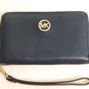 Michael Kors Navy Wristlet